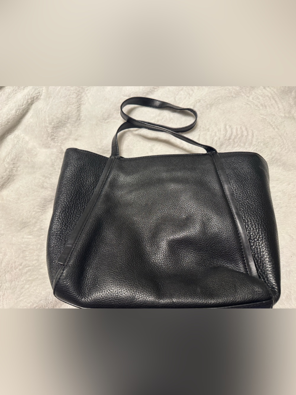 Michael Kors Black Pebbled Leather Tote with Gold Accents - Picture 3 of 8